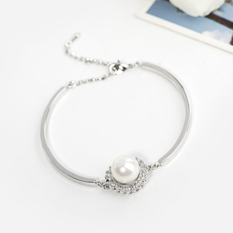 Pearl Silver Bracelet -BT18