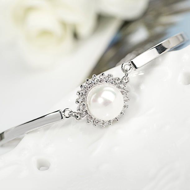 Pearl Silver Bracelet -BT18