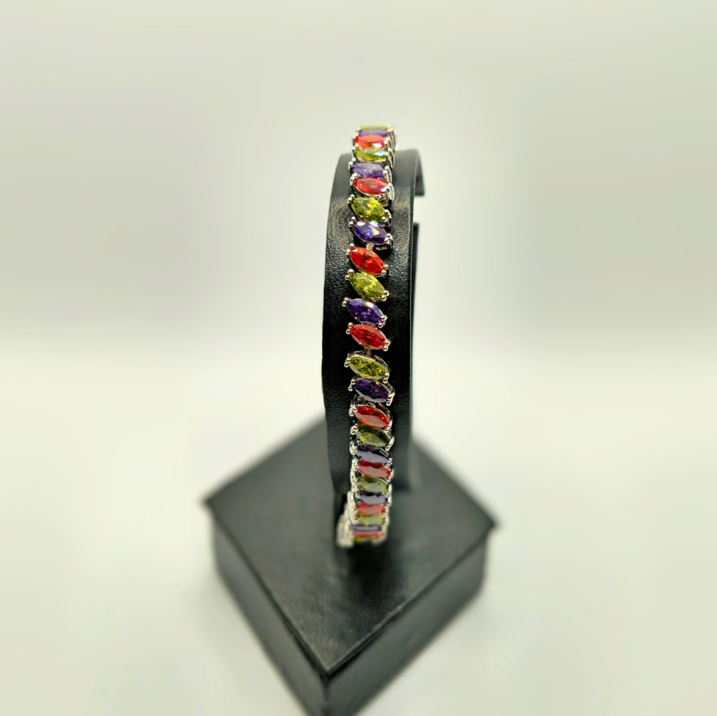 Rainbow Radiance Multicolor Gemstone Bracelet-BT14