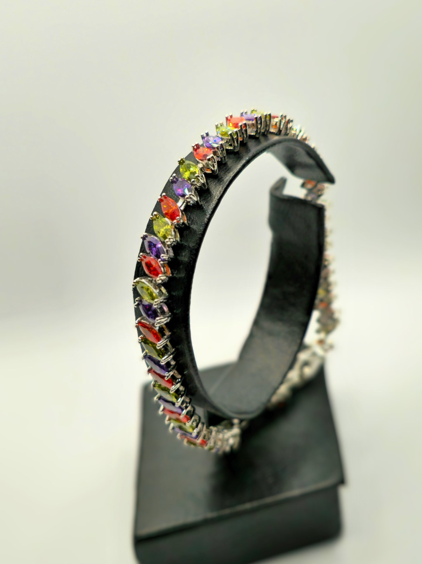 Rainbow Radiance Multicolor Gemstone Bracelet-BT14