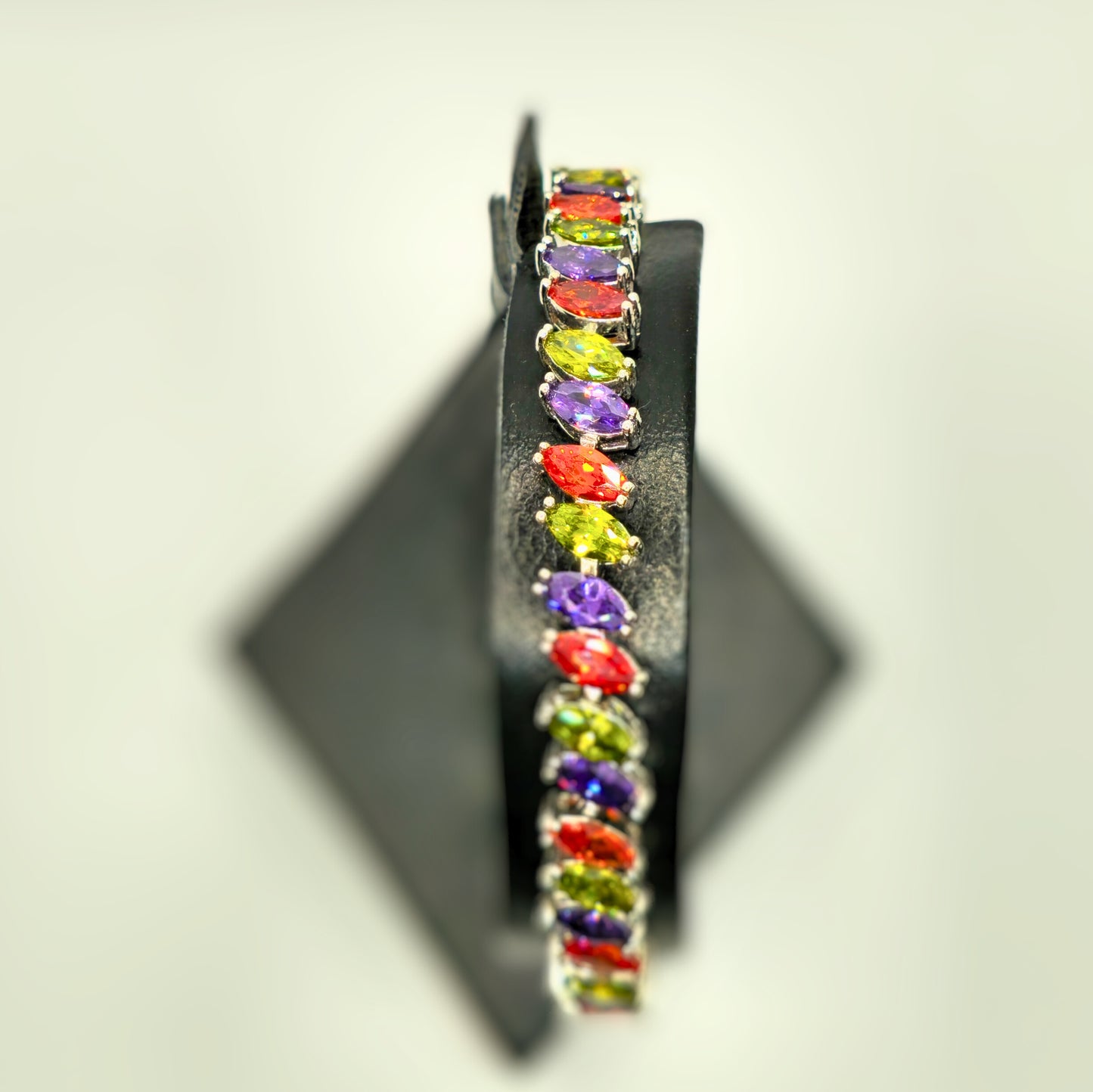 Rainbow Radiance Multicolor Gemstone Bracelet-BT14