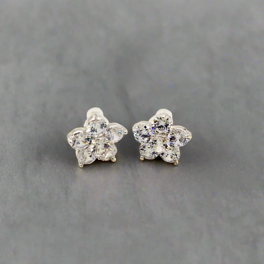 Daisy Bloom Crystal Stud Earrings – Radiate Pure Elegance-T11